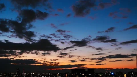 Image of the sky going from sunset to night Stock Footage 209276592