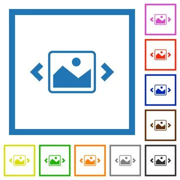 Image slideshow flat framed icons Stockillustratie