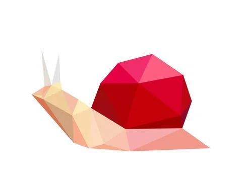 Image of slug polygonal art. vector illustration Illustrazione stock