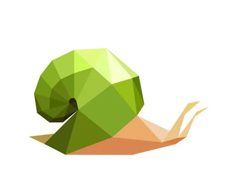 Image of slug polygonal art. vector illustration Stock Illustration