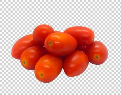 Image of small red tomatoes on a white background isolate Stock Photos
