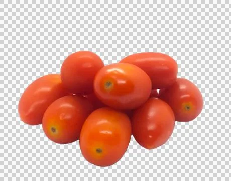 Image of small red tomatoes on a white background isolate Stock Photos