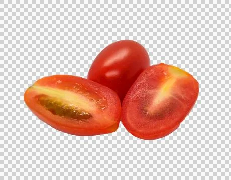 Image of small red tomatoes on a white background isolate Stock Photos