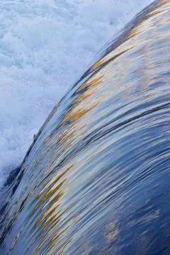 Image with small waterfall on sunset Foto stock