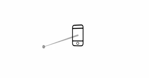Image of smartphone and connections with tech icons on white background Stock Illustration