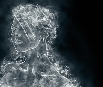 Image from a smoke Stock Illustration