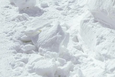 Image of a snow drift in format, snow drift, snow pile, hill, snow heap on .. Stock Photos