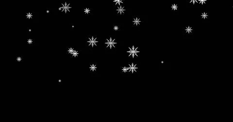 Image of snow falling on black background Stock Illustration