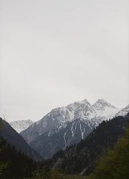 Image of snowy peak of the mountain Stock Photos