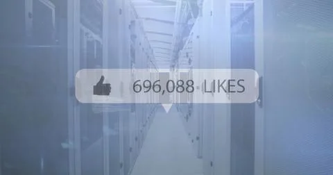 Image of social media data processing over computer servers Foto stock