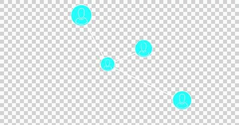 Image of social network structure with people icons over transparent background Stock Illustration