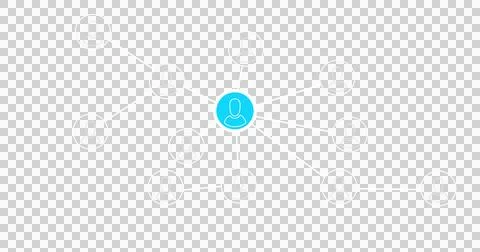 Image of social network structure with people icons over transparent background Stock Illustration