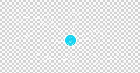 Image of social network structure with people icons over transparent background Ilustração Stock