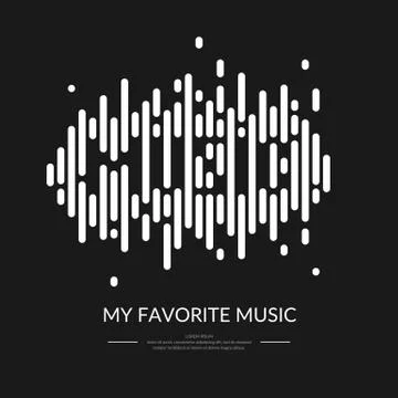 The image of the sound wave. Stock Illustration