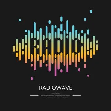 The image of the sound wave. Stock Illustration