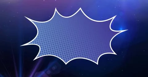 Image of speech bubble over glowing blue background イラスト素材