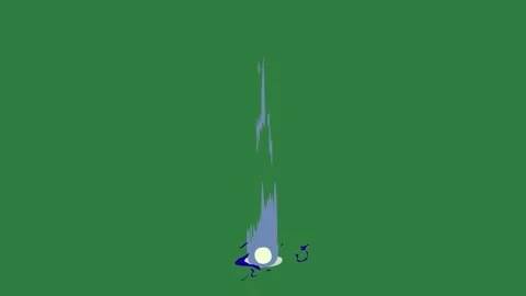 An image of spider cat on it arrow light coming out isolated on green screen Stock-Footage 336855658