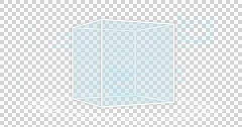 Image of square with data processing over transparent background Ilustração Stock