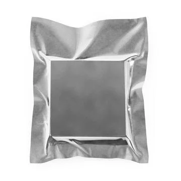 A image of a Squared Shape Metallic Pack isolated on a white background Stock Illustration