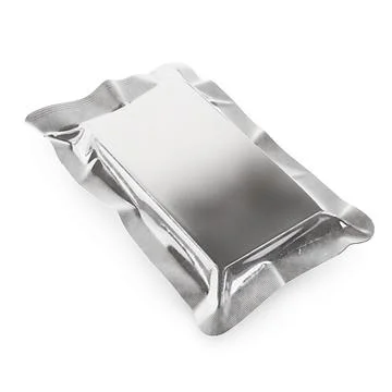 A image of a Squared Shape Metallic Pack isolated on a white background Stock Illustration