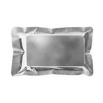 A image of a Squared Shape Metallic Pack isolated on a white background Stock Illustration