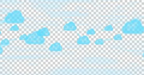 Image of squares with data processing over cloud icons on transparent background Stock Illustration