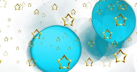 Image of stars falling over spots Ilustração Stock
