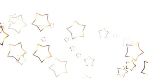 Image of stars falling over white background Ilustração Stock