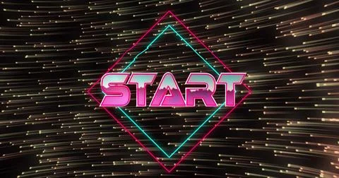 Image of start text over spots Stock Photos