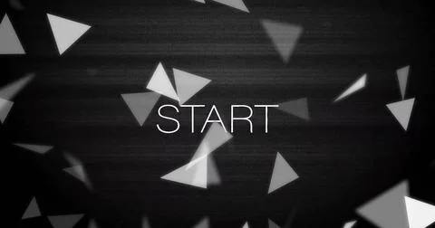 Image of start text over triangles and connections 스톡 일러스트