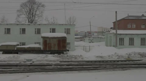 Image of station from moving train Stock Footage 67843678