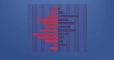 Image of statistical data processing against blue background Stock Photos