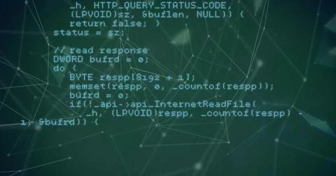 Image of statistical data processing over plexus networks against green Stock Photos