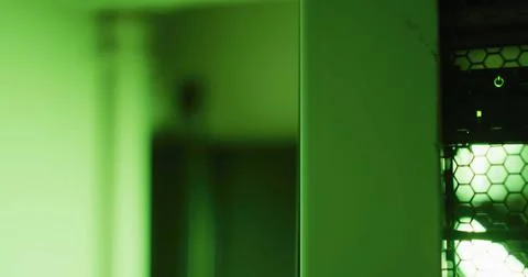 Image of statistics and data processing over computer servers Stock-Illustration