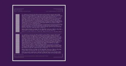 Image of statistics and data processing over purple background Stock Illustration