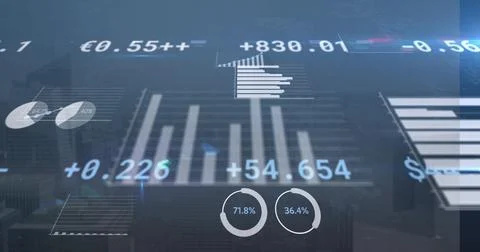 Image of statistics and data processing Stock Illustration