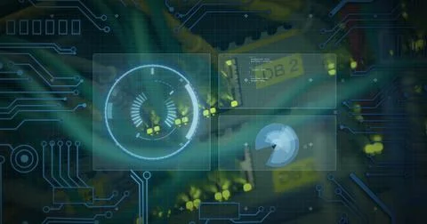 Image of statistics and data processing on a grey background, illustrating the Stock Photos