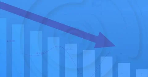 Image of statistics and data processing over circles background Stock Photos