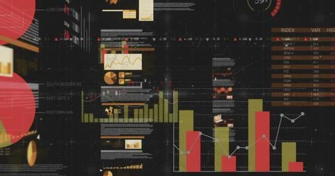 Image of statistics and data processing Foto stock