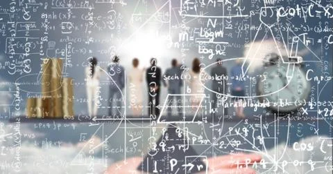Image of statistics and data processing on grey background 스톡 사진