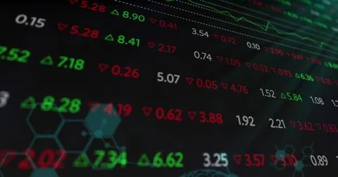 Image of statistics and financial data processing Stock Illustration