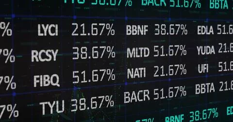 Image of statistics and financial data processing Stock Illustration