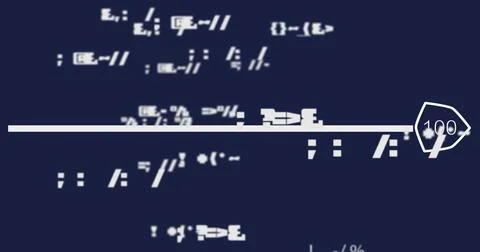 Image of statistics and financial data processing on dark background Stockillustratie