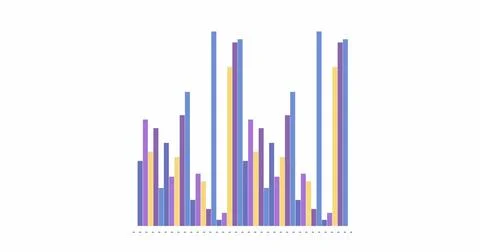 Image of statistics and financial data processing over white background 스톡 사진