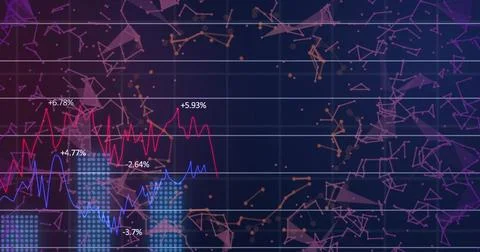 Image of statistics and financial data processing 스톡 사진
