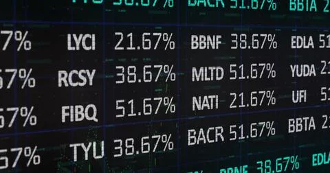 Image of statistics and financial data processing Foto stock