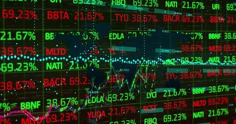 Image of statistics processing and data processing Stockillustratie