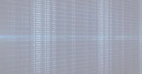 Image of statistics processing over globe and cardboard boxes Stock Illustration