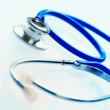 Image of a stethoscope on white background. Stock Photos