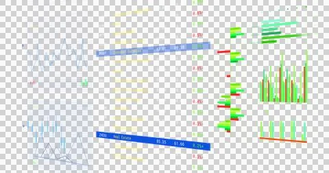 Image of stock exchange financial data processing on transparent background Stockillustratie